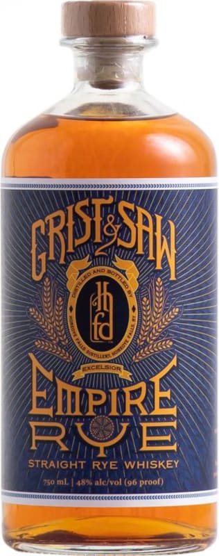 Honeoye Falls Grist and Saw Empire Rye Whiskey Front Bottle Shot