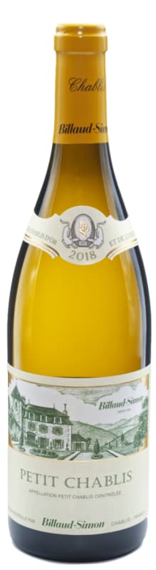 Billaud-Simon Petit Chablis 2018 Front Bottle Shot