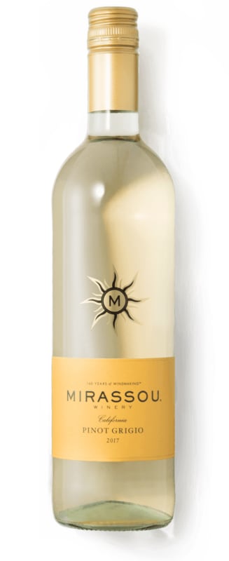 Mirassou Pinot Grigio 2017 Front Bottle Shot