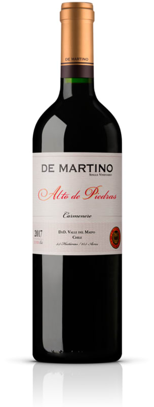 De Martino Alto de Piedras Carmenere 2017 Front Bottle Shot