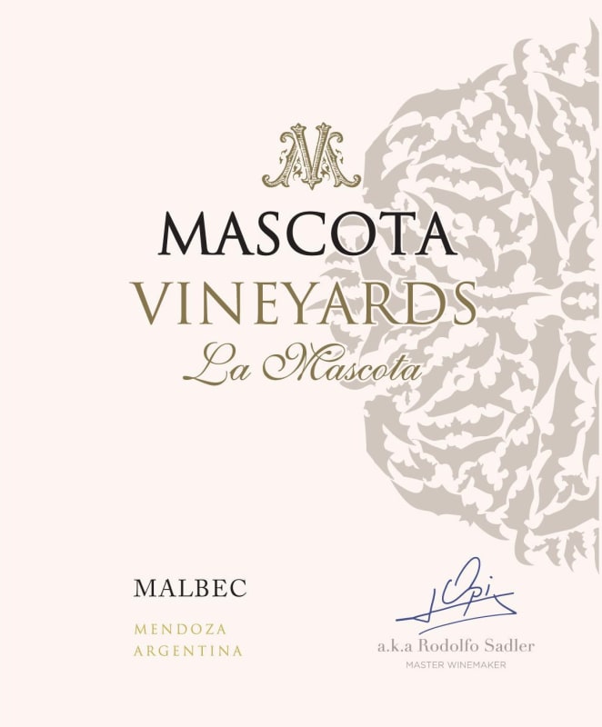 Mascota Vineyards La Mascota Malbec 2015 Front Label