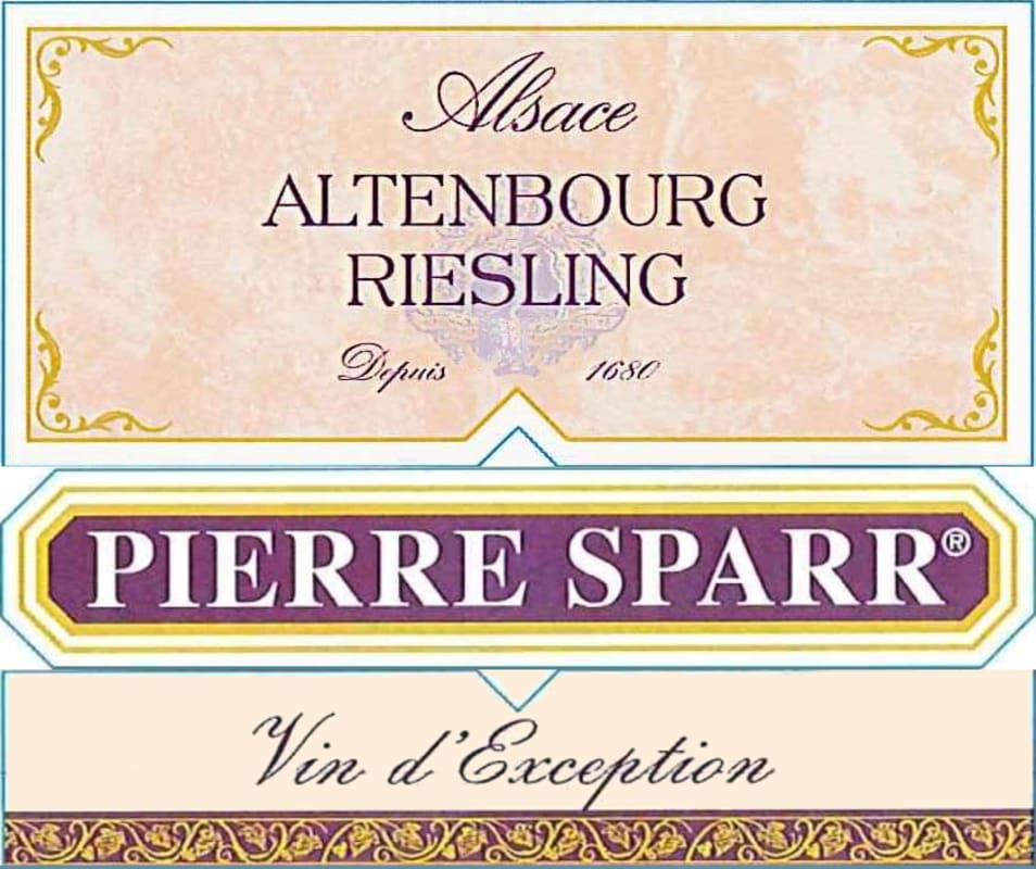 Pierre Sparr Altenbourg Riesling 2010 Front Label