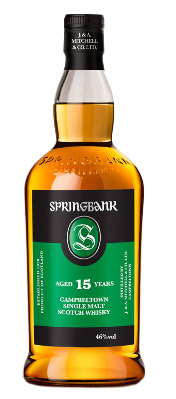 Springbank 15 Year Single Malt Scotch Whisky Front Bottle Shot