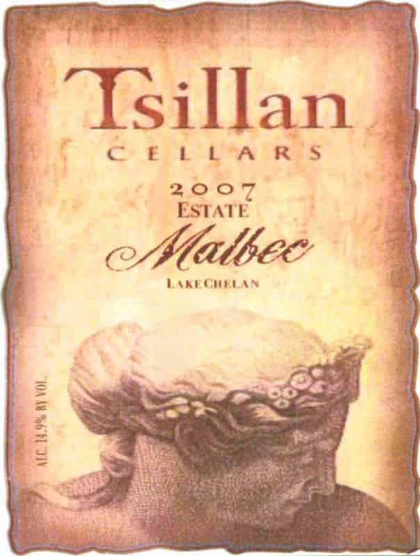 Tsillan Cellars Estate Malbec 2007 Front Label