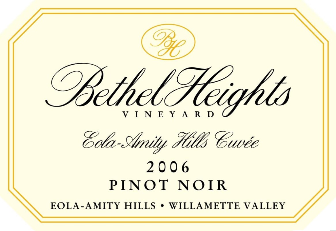 Bethel Heights Eola-Amity Hills Cuvee Pinot Noir 2006 Front Label