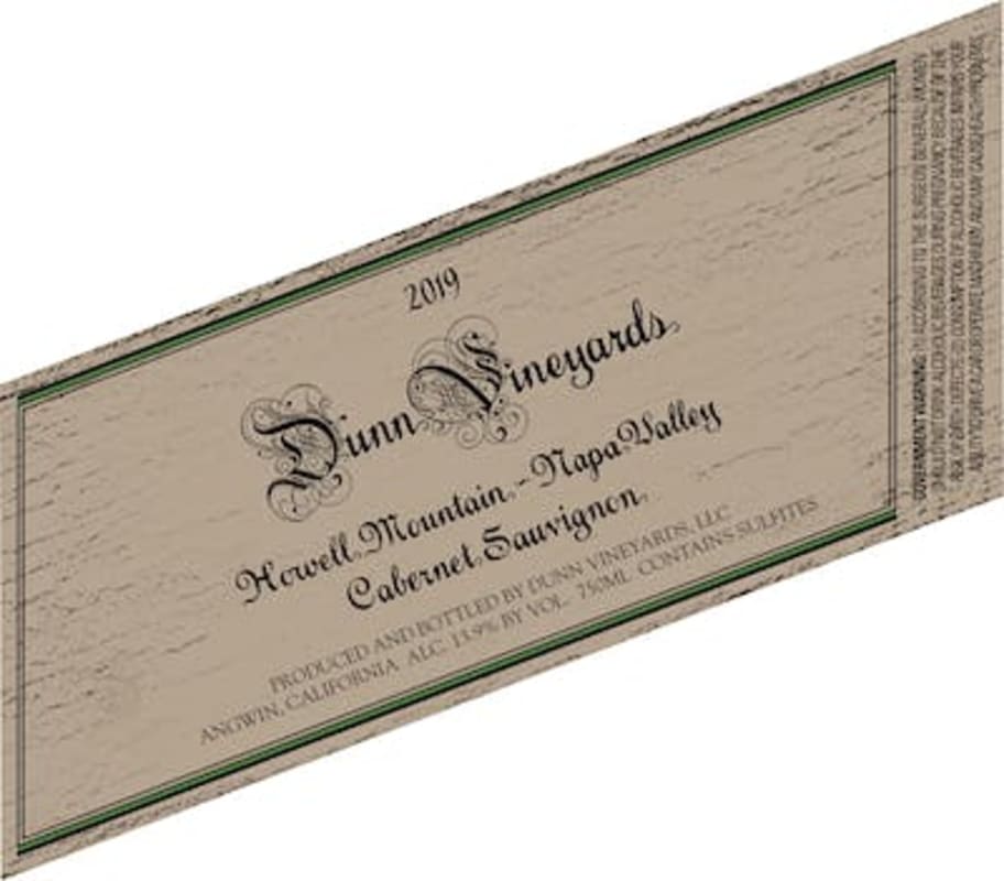 Dunn Howell Mountain Cabernet Sauvignon (1.5 Liter Magnum) 2019 Front Label