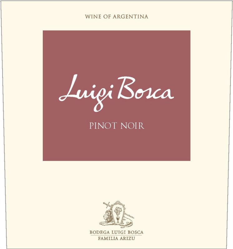 Luigi Bosca Pinot Noir 2017 Front Label
