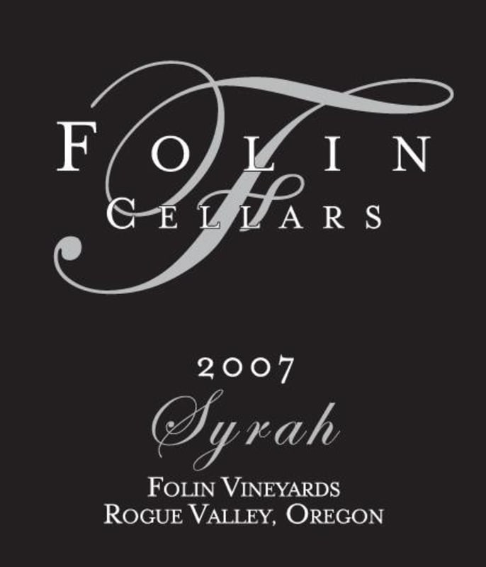 Folin Cellars Syrah 2007 Front Label