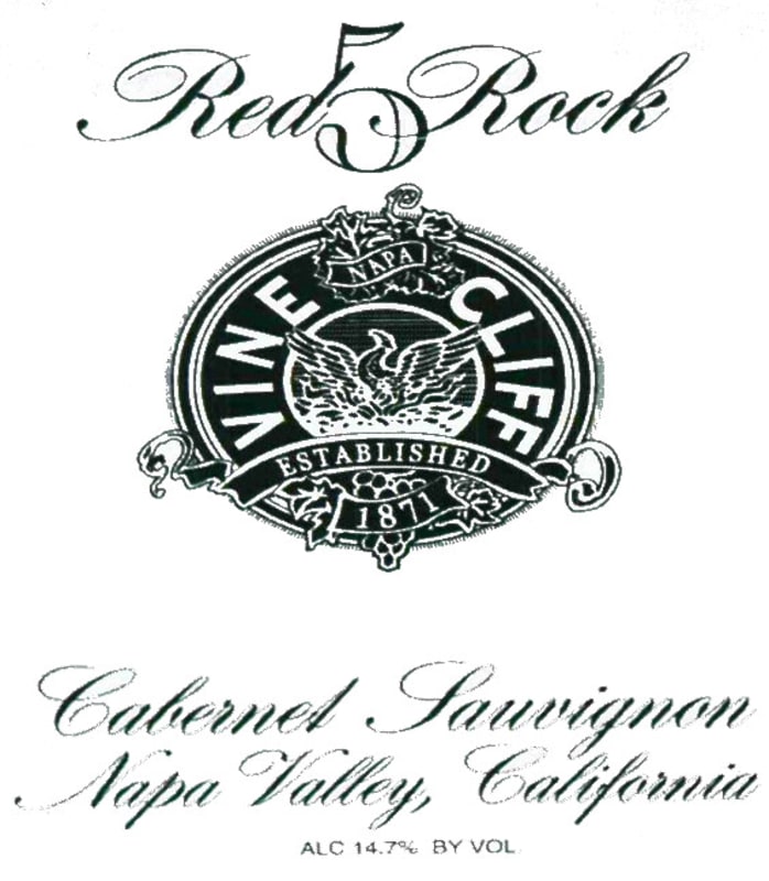 Vine Cliff Napa Valley Red Rock 5 Cabernet Sauvignon 2009 Front Label