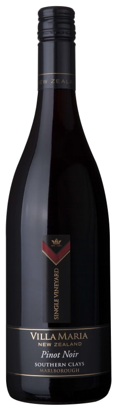 Villa Maria Southern Clays Pinot Noir 2015 Front Bottle Shot