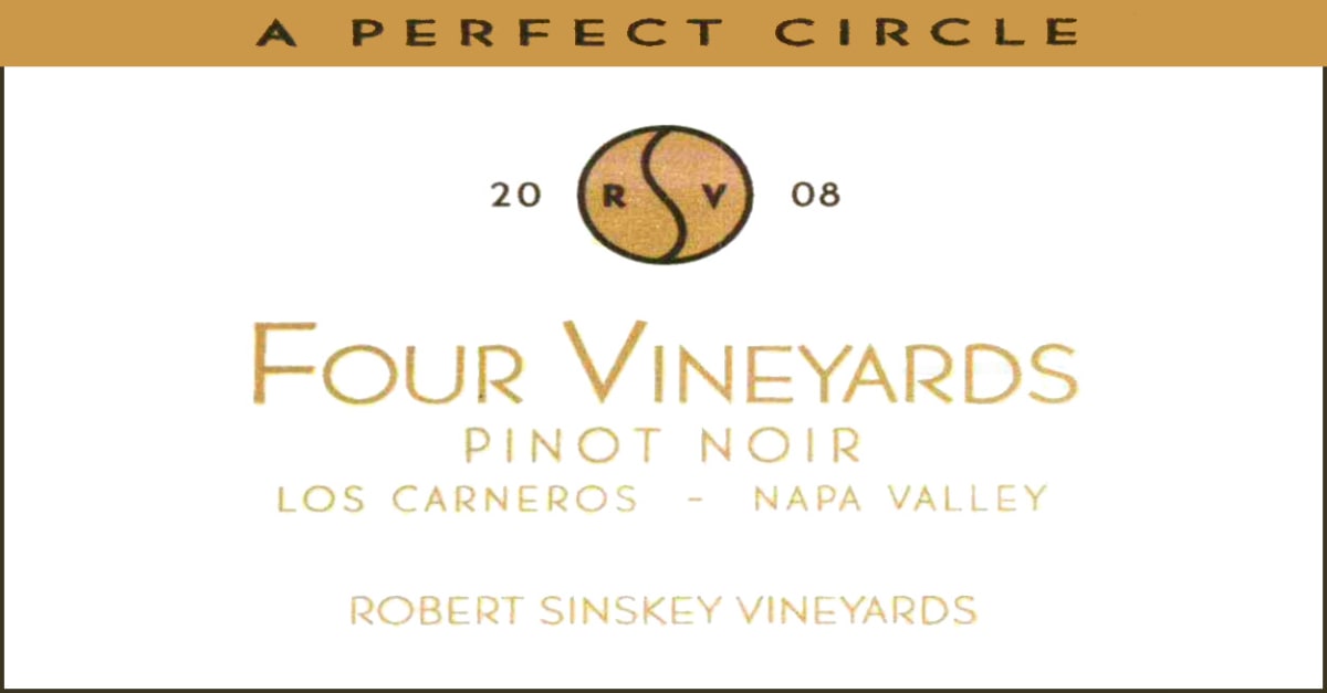Robert Sinskey Four Vineyards Pinot Noir 2008 Front Label