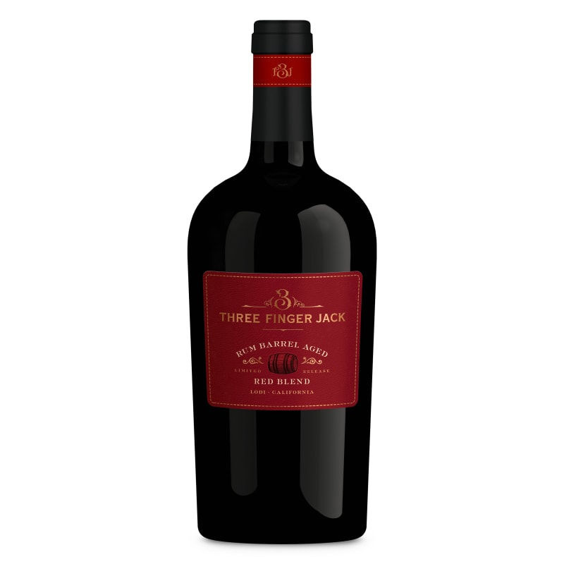 Three Finger Jack Rum Barrel Aged Red Blend 2020 Front Bottle Shot