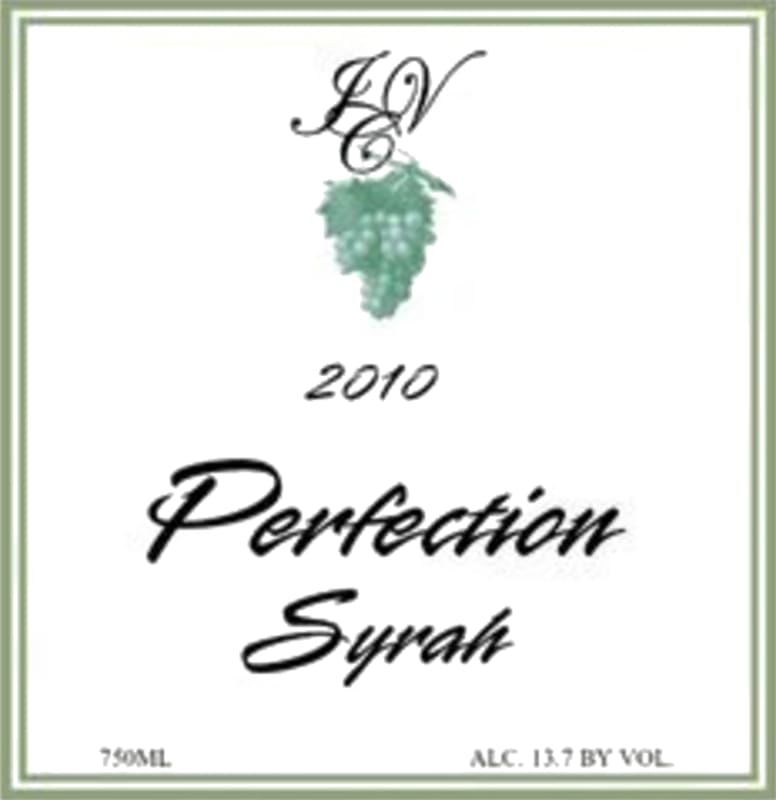 Van Camp Cellars Perfection Syrah 2010 Front Label