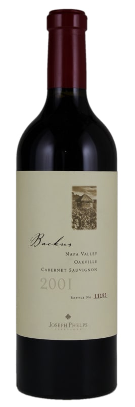 Joseph Phelps Backus Vineyard Cabernet Sauvignon 2001 Front Bottle Shot