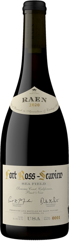 RAEN Sea Field Vineyard Pinot Noir 2020 Front Bottle Shot