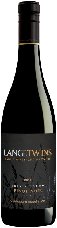 LangeTwins Clarksburg Pinot Noir 2016 Front Bottle Shot