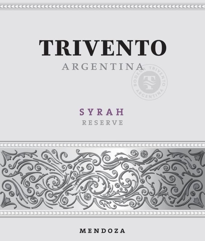 Trivento Reserve Syrah 2012 Front Label