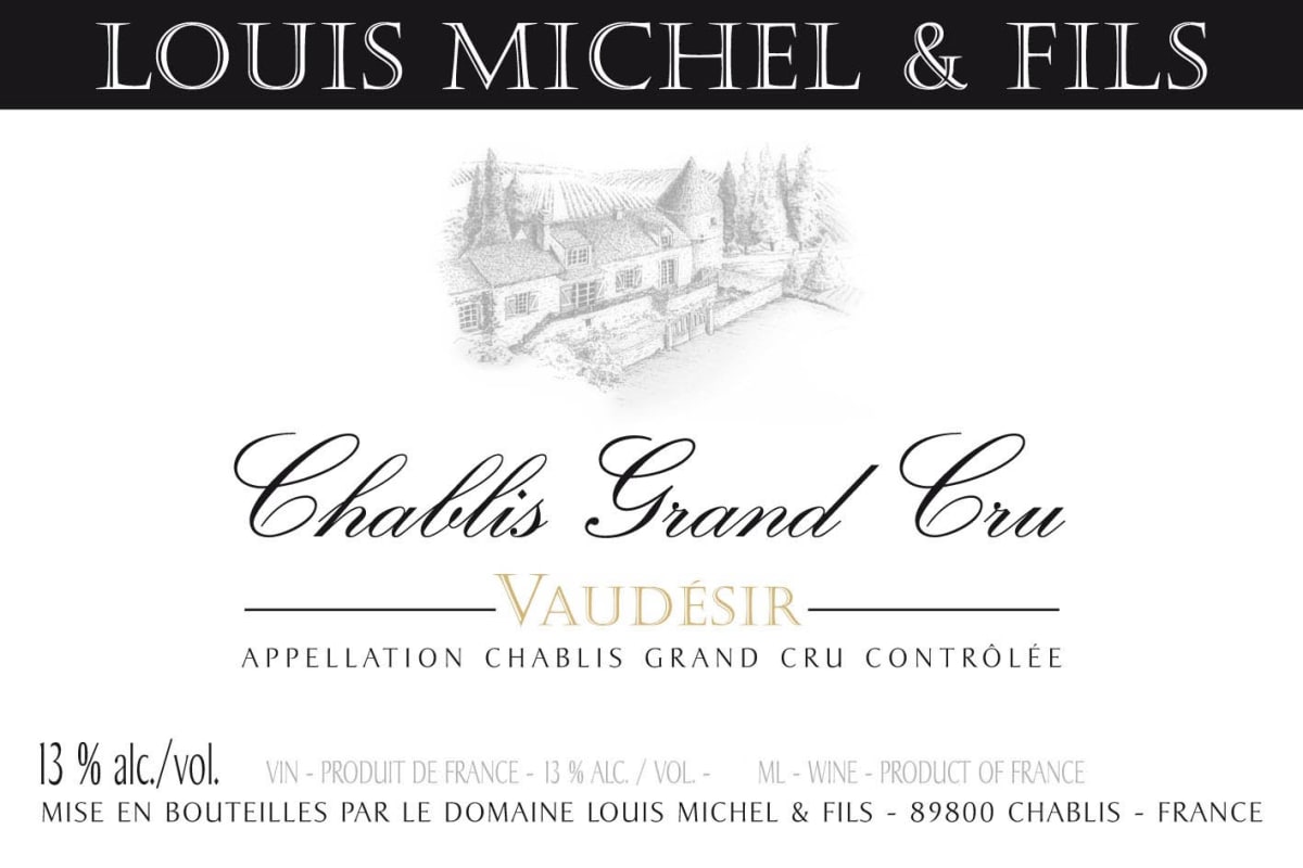 Louis Michel Chablis Vaudesir Grand Cru (375ML half-bottle) 2022 Front Label