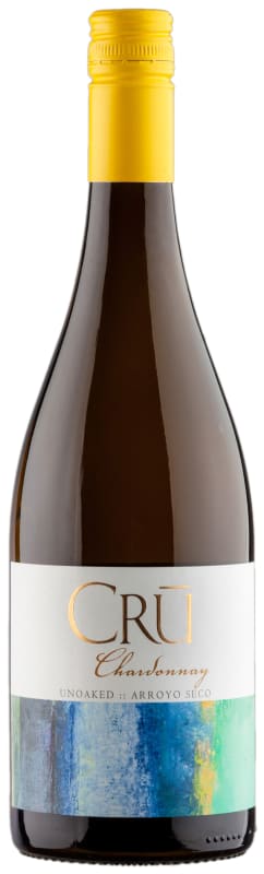 CRU Winery Arroyo Seco Unoaked Chardonnay 2019 Front Bottle Shot