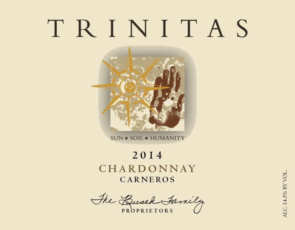 Trinitas Proprietors' Reserve Chardonnay 2014 Front Label