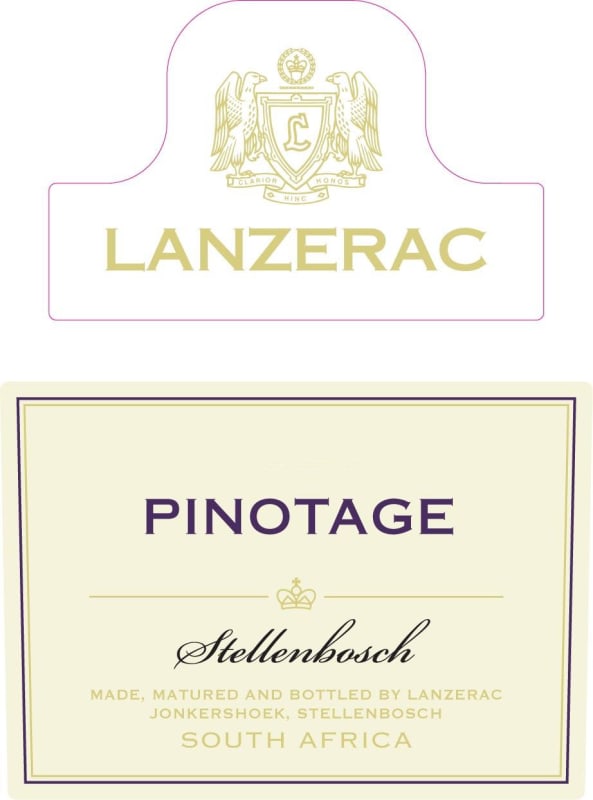 Lanzerac Stellenbosch Pinotage 2016 Front Label