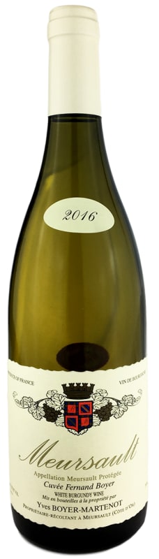 Boyer-Martenot Meursault Cuvee Fernand Boyer 2016 Front Bottle Shot