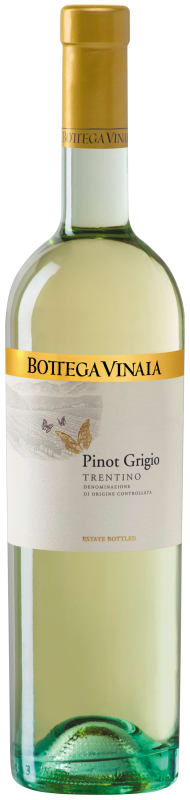 Bottega Vinaia Pinot Grigio 2017 Front Bottle Shot