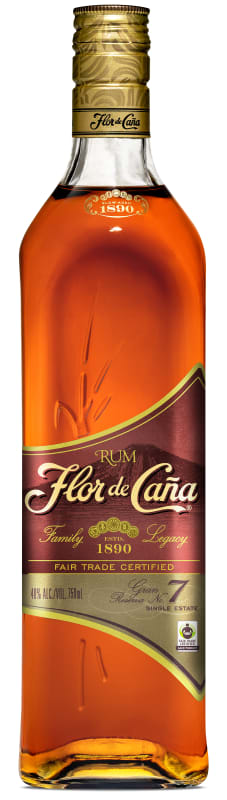 Flor de Cana 7 Year Gran Reserva Rum Front Bottle Shot