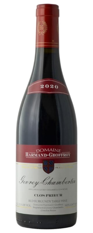 Domaine Harmand-Geoffroy Gevrey-Chambertin Clos Prieur 2020 Front Bottle Shot