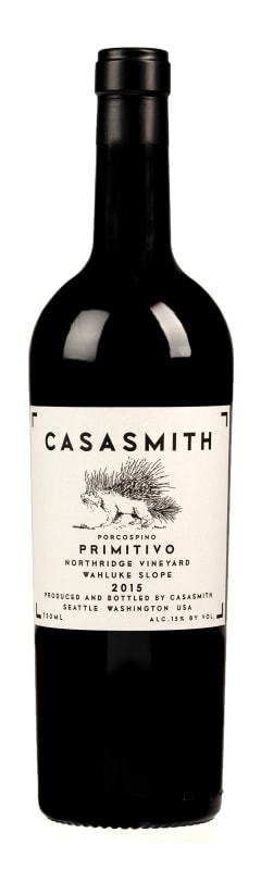 K Vintners CasaSmith Porcospino Primitivo 2015 Front Bottle Shot