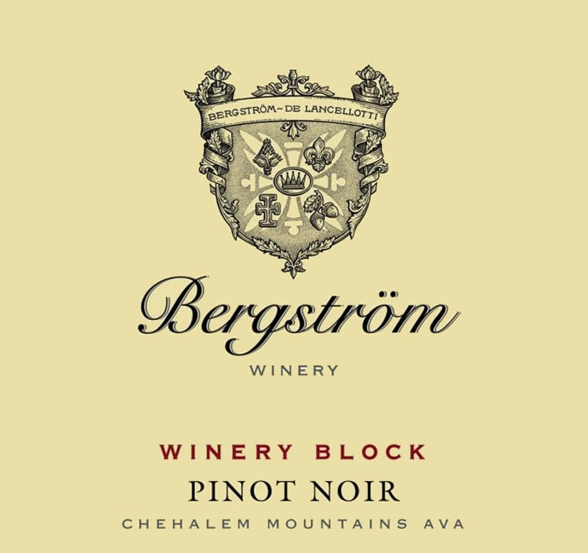 Bergstrom Winery Block Pinot Noir 2010 Front Label