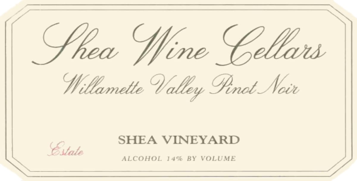 Shea Estate Pinot Noir 2002 Front Label