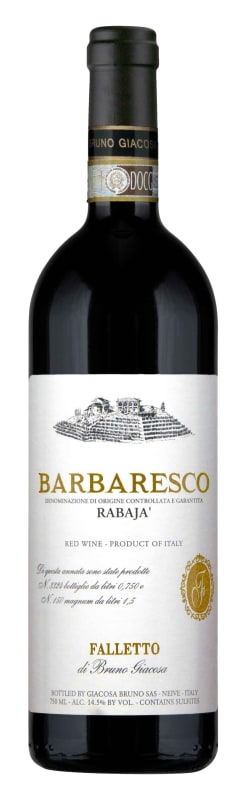 Bruno Giacosa Barbaresco Rabaja 2022 Front Bottle Shot