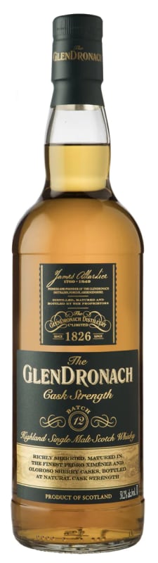GlenDronach Batch 12 Cask Strength Single Malt Scotch Whisky Front Bottle Shot