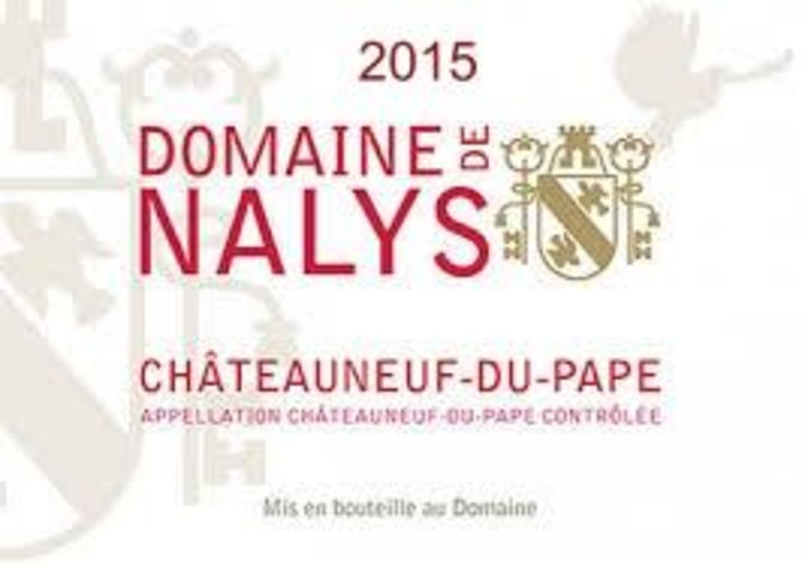 Domaine de Nalys Chateauneuf de Pape 2015 Front Label