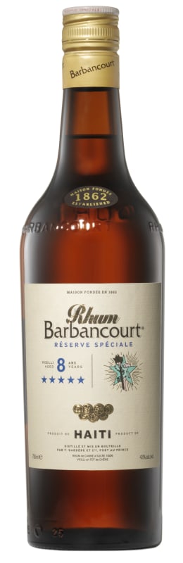 Rhum Barbancourt 8 Year 5 Star Rum Front Bottle Shot