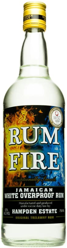 Rum Fire Hampden Estate White Overproof Rum Front Bottle Shot