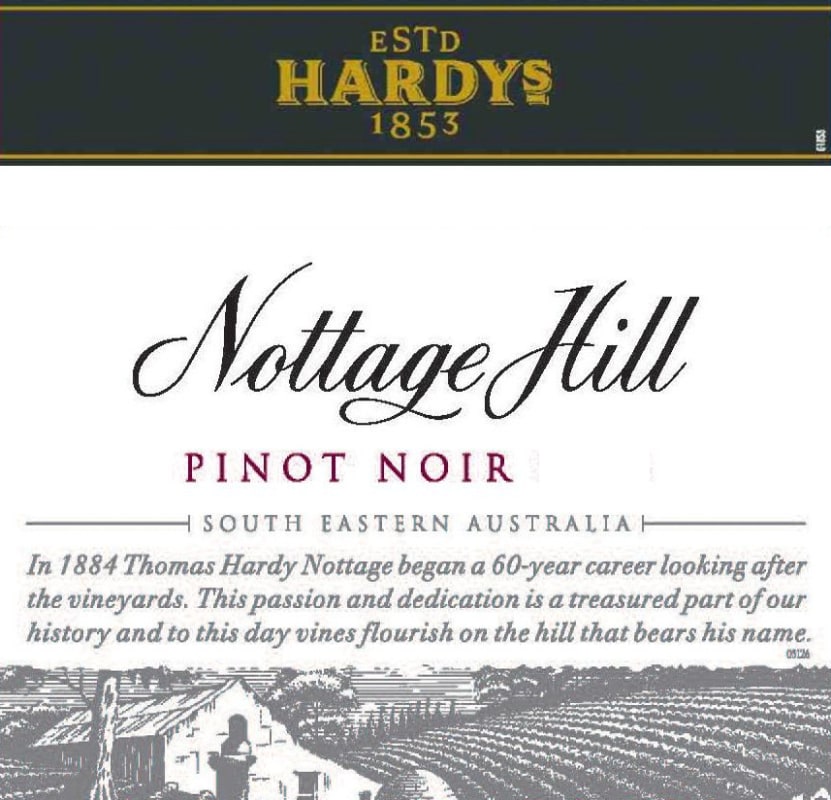 Hardys Nottage Hill Pinot Noir 2013 Front Label