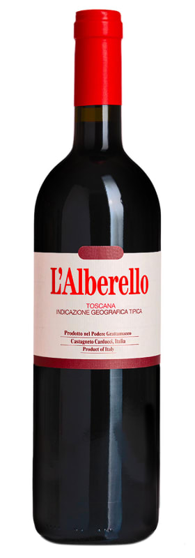 Podere Grattamacco L'Alberello Toscana 2022 Front Bottle Shot