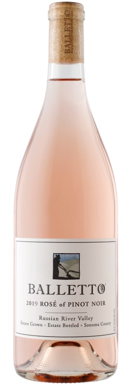 Balletto Winery Rose of Pinot Noir 2019 Front Bottle Shot