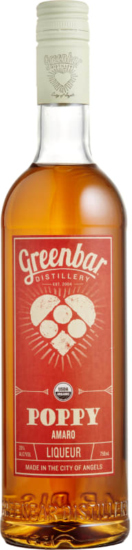Greenbar Poppy Amaro Front Bottle Shot