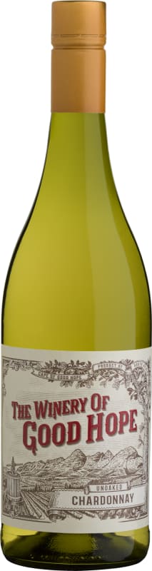 The Winery of Good Hope Unoaked Chardonnay 2022 Front Bottle Shot