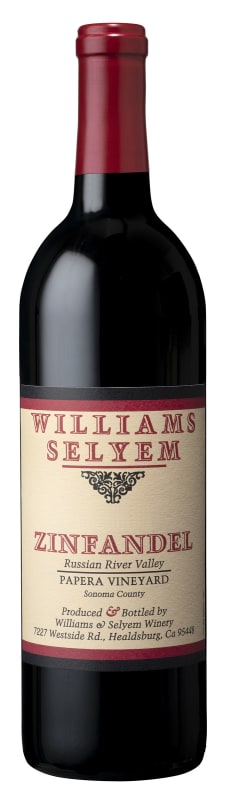 Williams Selyem Papera Vineyard Zinfandel 2020 Front Bottle Shot