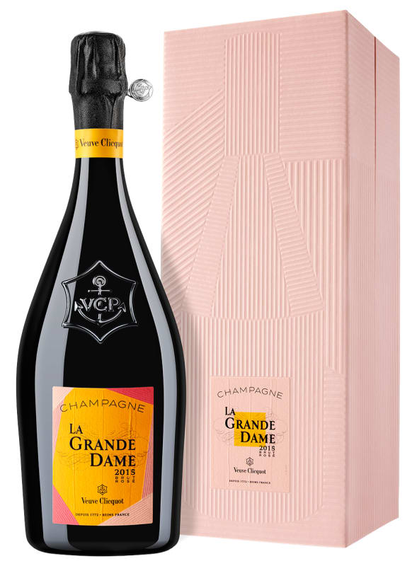 Veuve Clicquot La Grande Dame Rose with Gift Box 2015 Front Bottle Shot