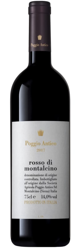 Poggio Antico Rosso di Montalcino 2017 Front Bottle Shot