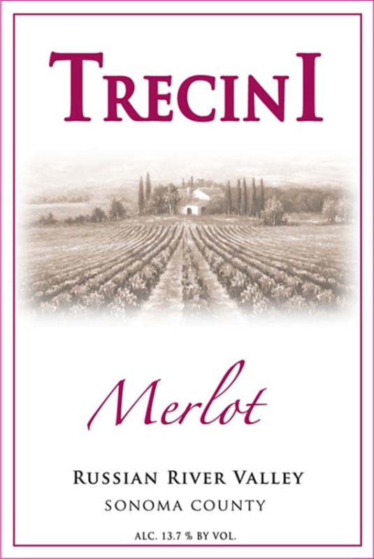 Trecini Cellars Merlot 2009 Front Label
