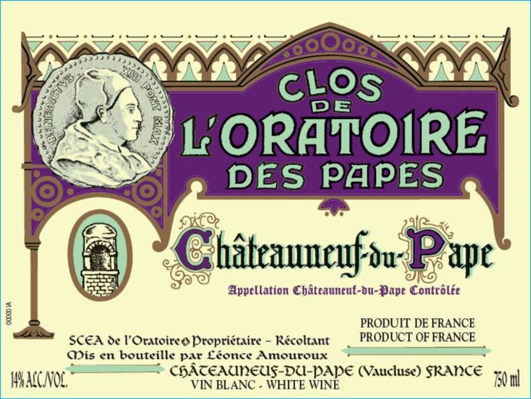 Ogier Clos de l'Oratoire des Papes Chateauneuf-du-Pape 2017 Front Label