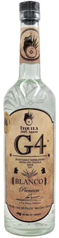 G4 Blanco de Madera Tequila Front Bottle Shot