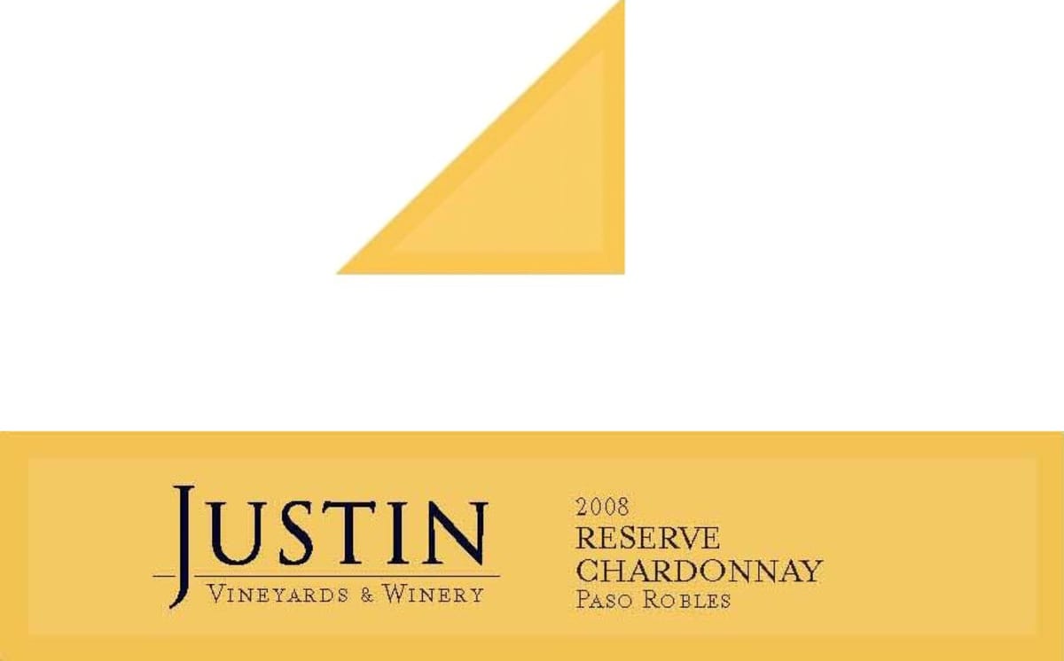 Justin Reserve Chardonnay 2008 Front Label