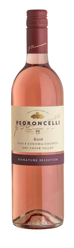 Pedroncelli Rose 2018 Front Bottle Shot